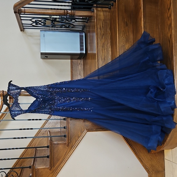 Jovani Royal Blue Formal Mermaid Dress - Picture 2 of 12